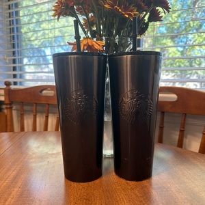 24oz Black Starbucks tumblers